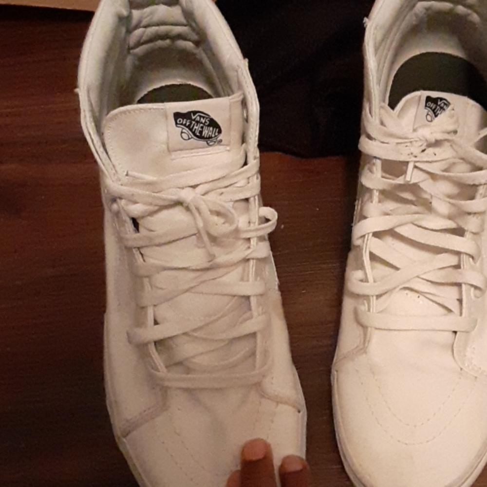 White high-top vans
